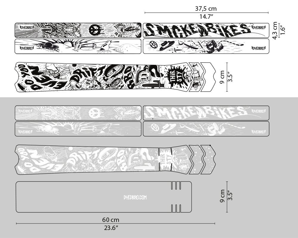 DYEDBRO - Fluor frame sticker