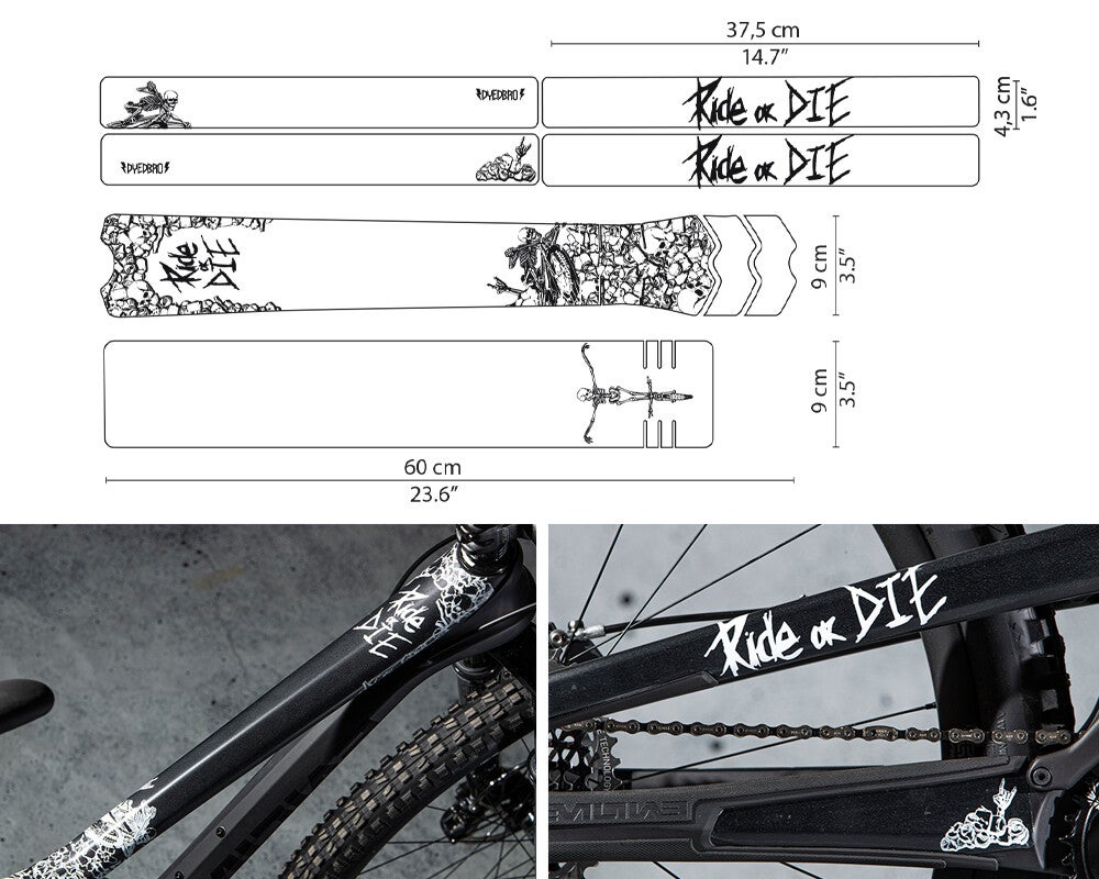 DYEDBRO - Ride or Die frame sticker