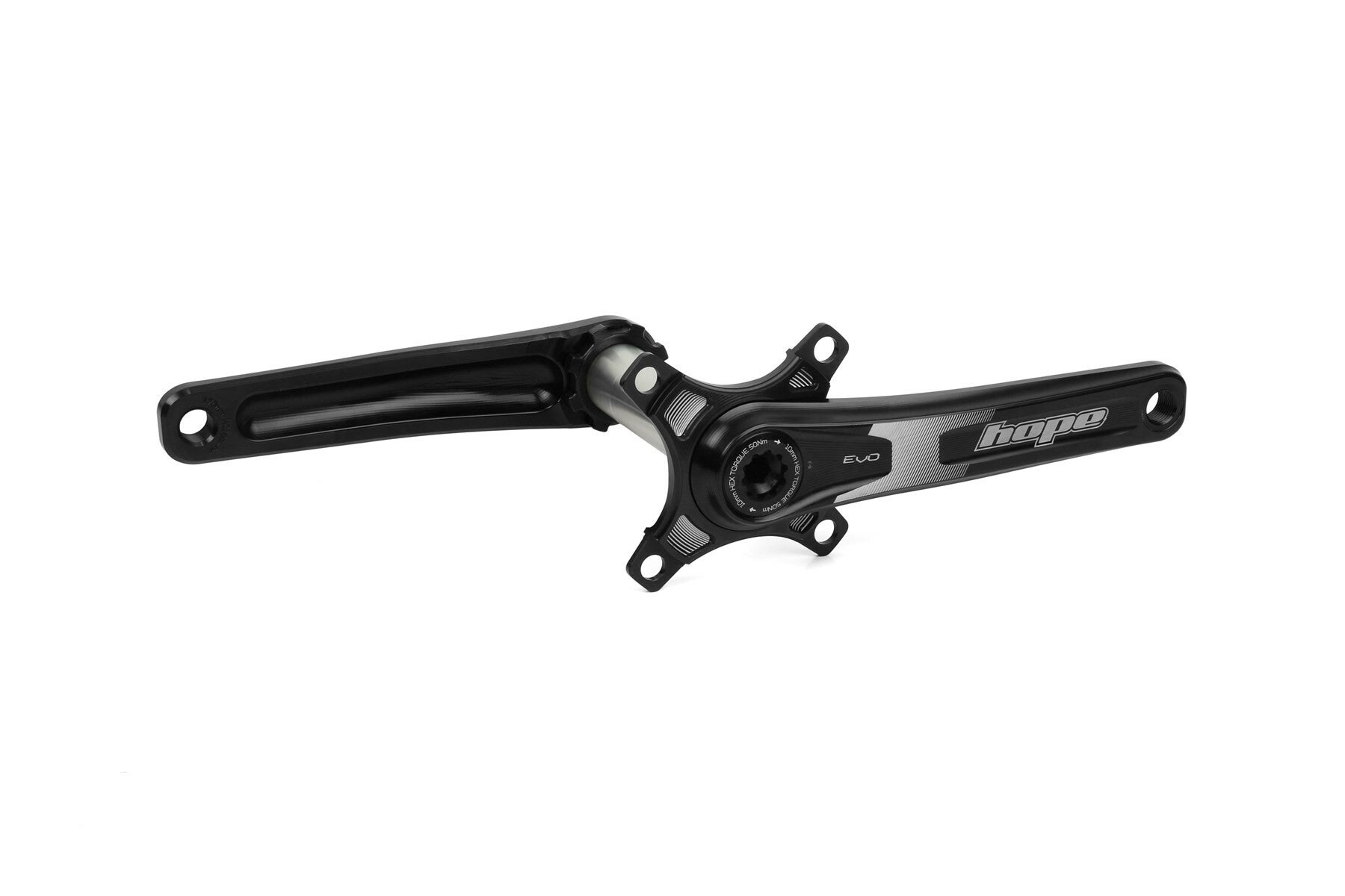 Hope EVO crankset double spider 83mm / Zwart