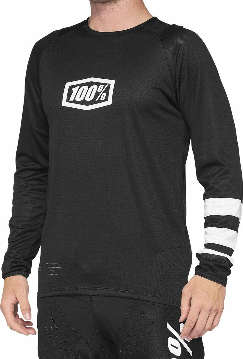 100% R-core jersey Zwart/Wit