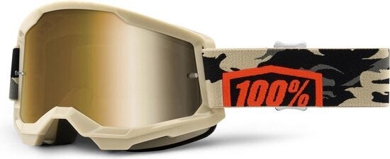 100% Strata 2 Combat Oranje - Mirror lens