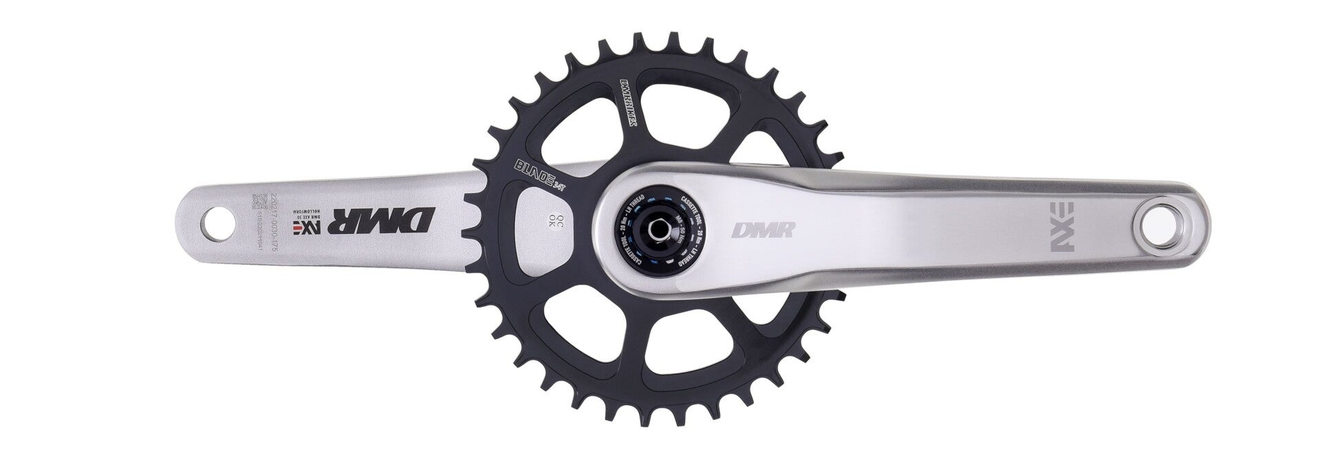 DMR axe le cranks 68/73, M30 / Polished zilver