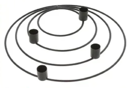 Zwarte ronde kandelaar