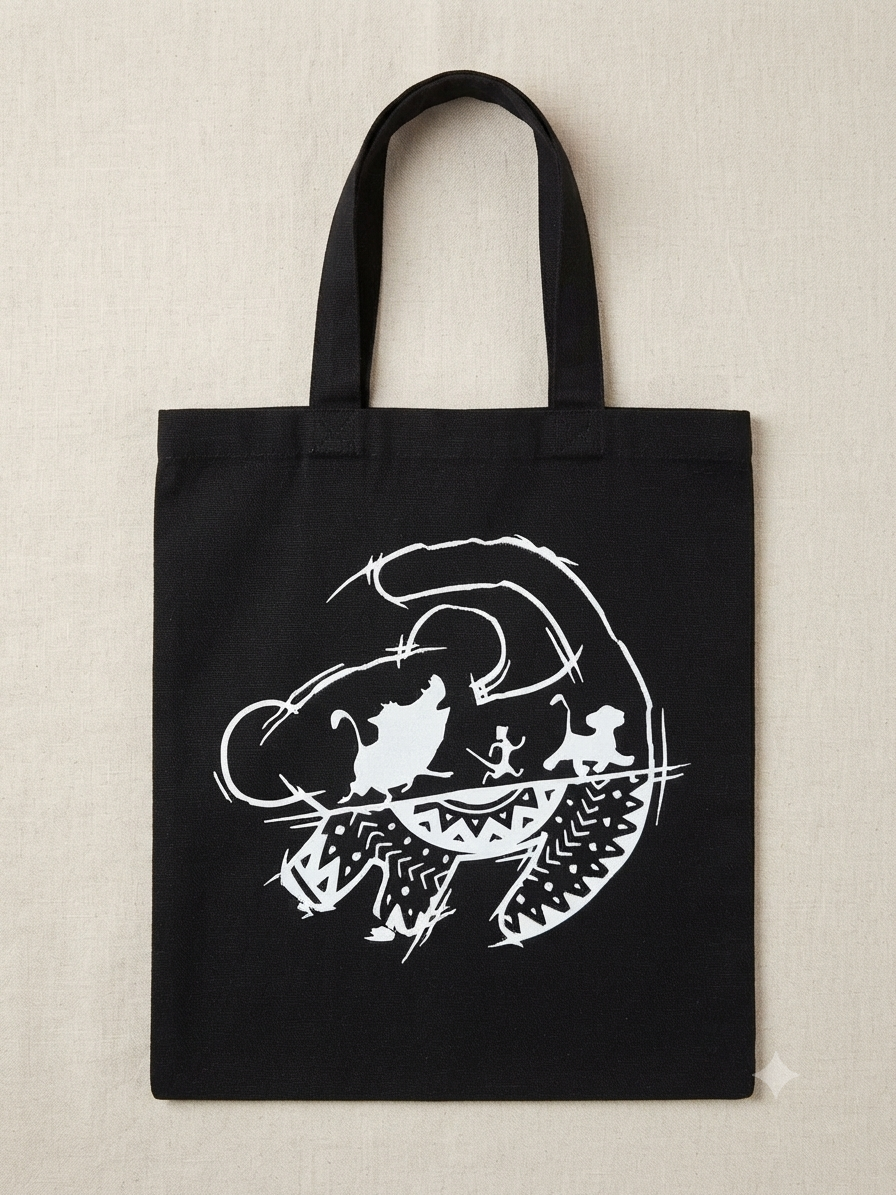 Sac Le Roi Lion Noir et Blanc