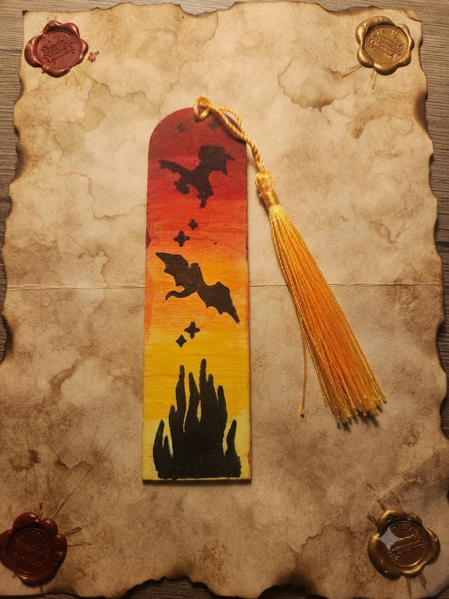 Marque Page Nuance Feu Dragon