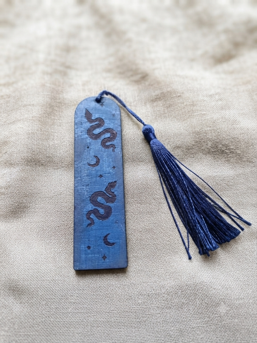 Marque Page Bleu Serpent