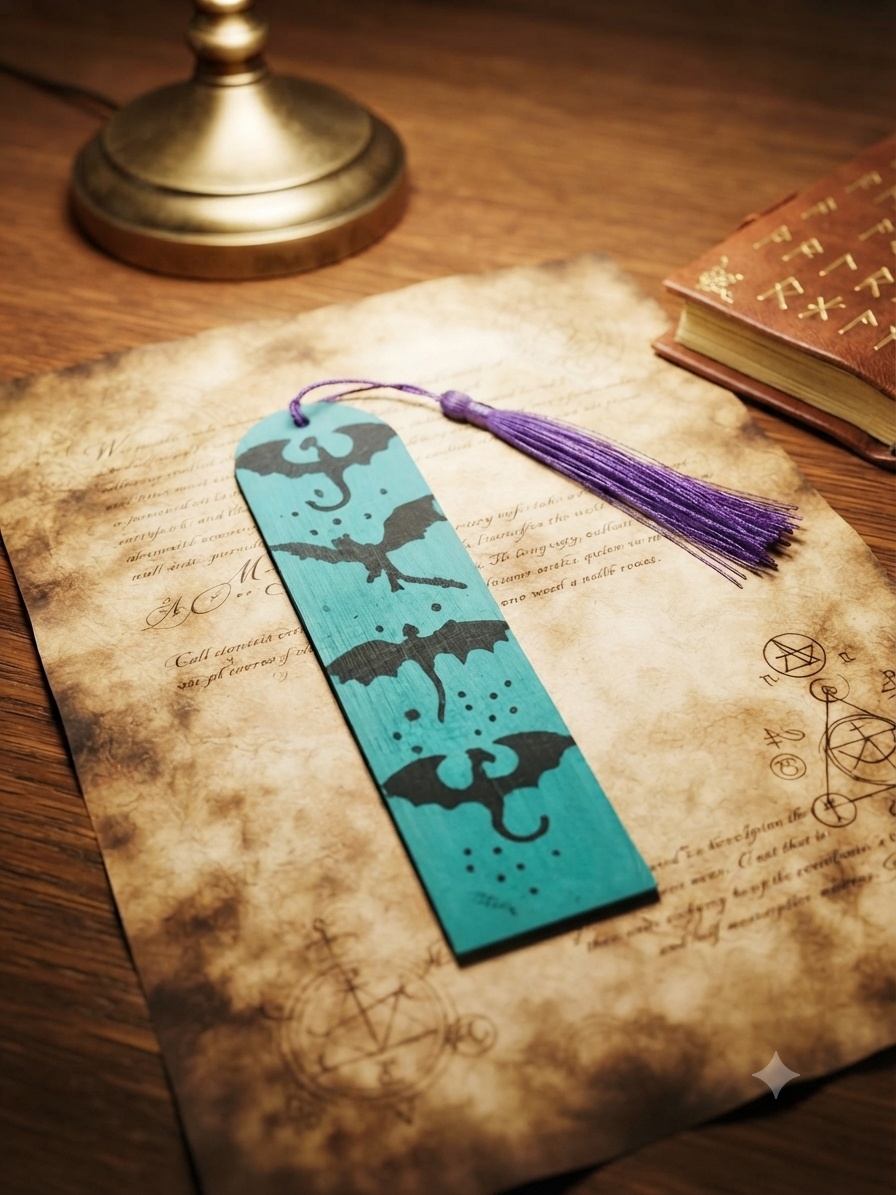 Marque Page Turquoise Dragon