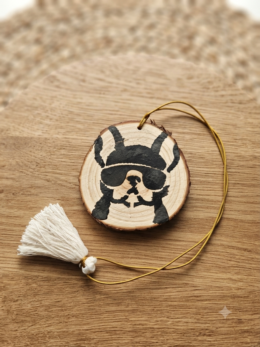 Décoration Murale en Bois Bouledogue Francais