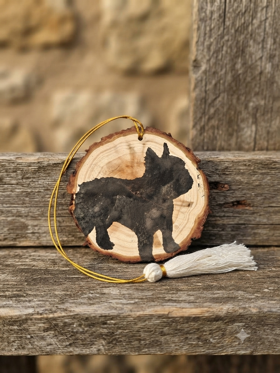 Décoration Murale en Bois Bouledogue Francais