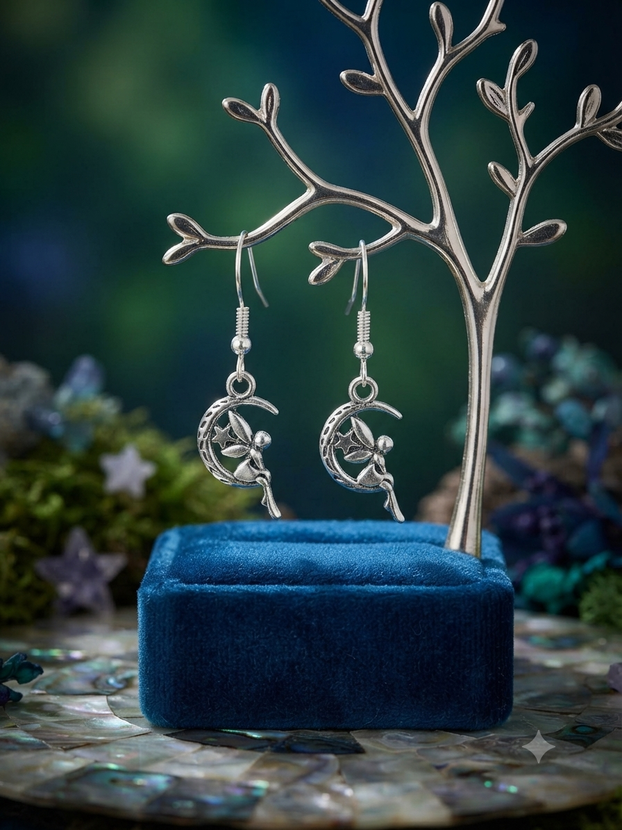 Boucles d'oreilles Fée Lune