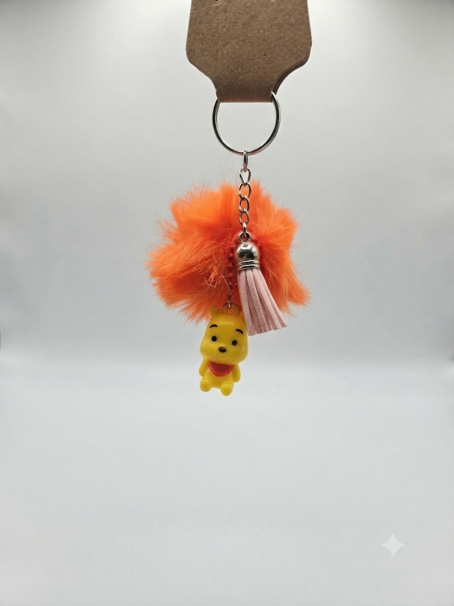 Porte clés Pompon Orange