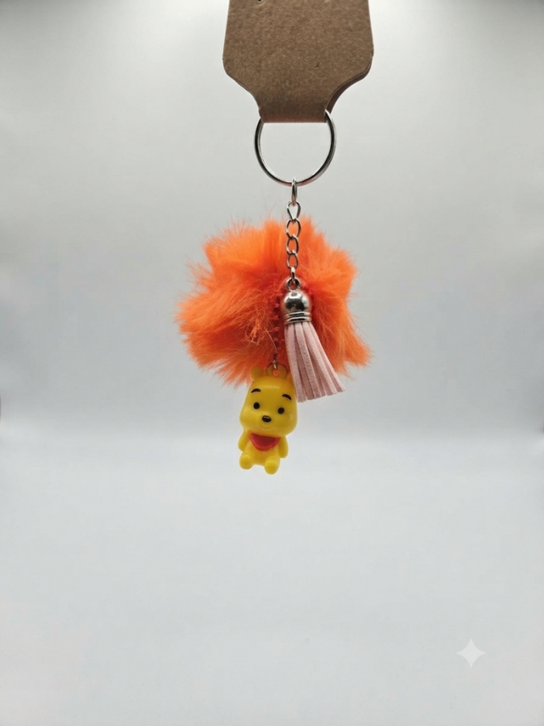 Porte clés Pompon Orange
