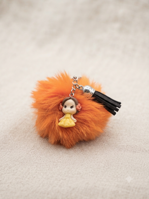 Porte clés Pompon Orange