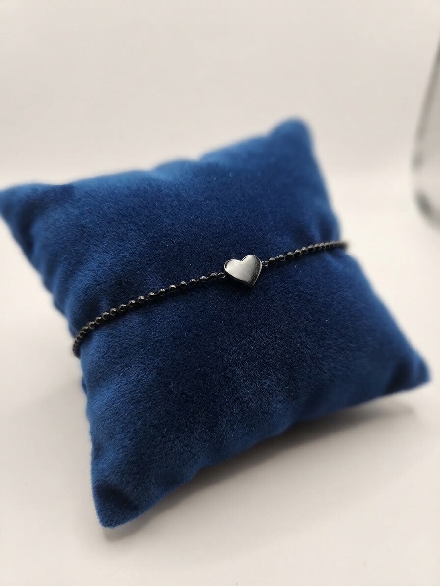 Bracelet Noir Cœur