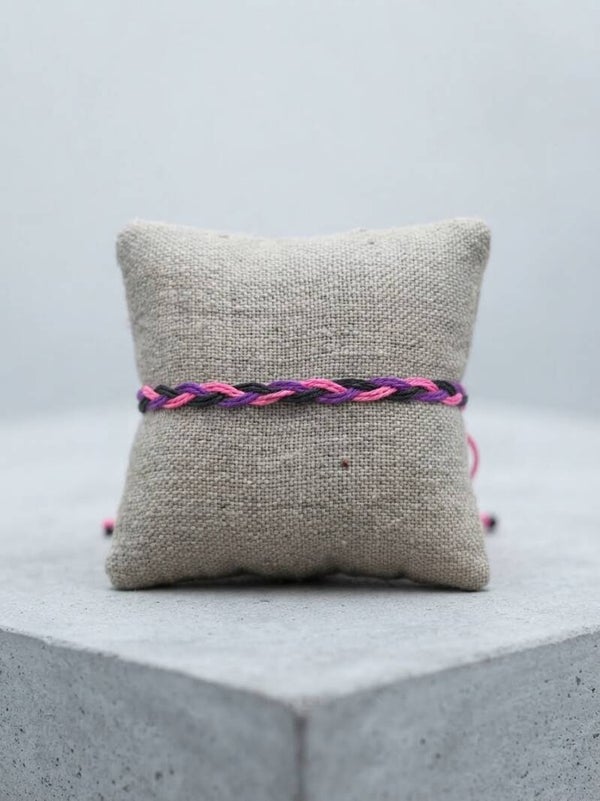 Bracelet Nylon Tressée Tricolore