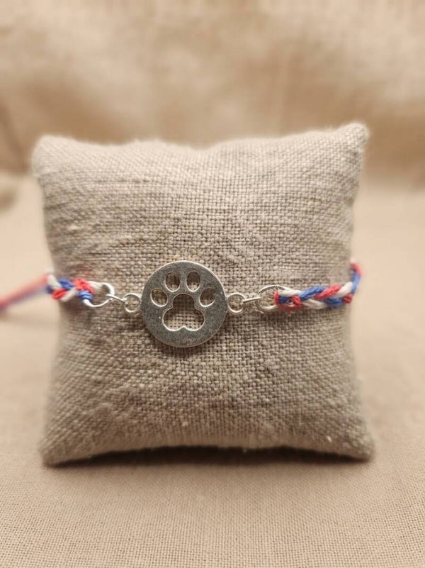 Bracelet Nylon Tressée Tricolore