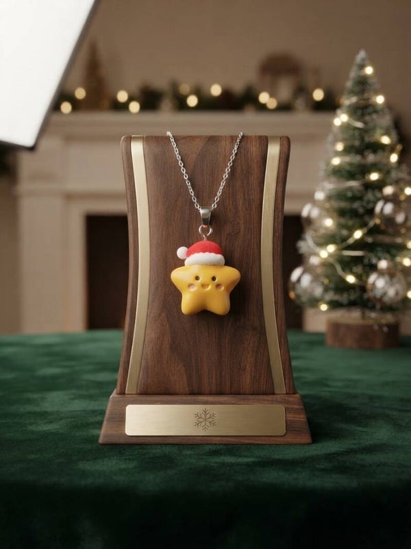 Pendentif étoile avec Bonnet de Noël