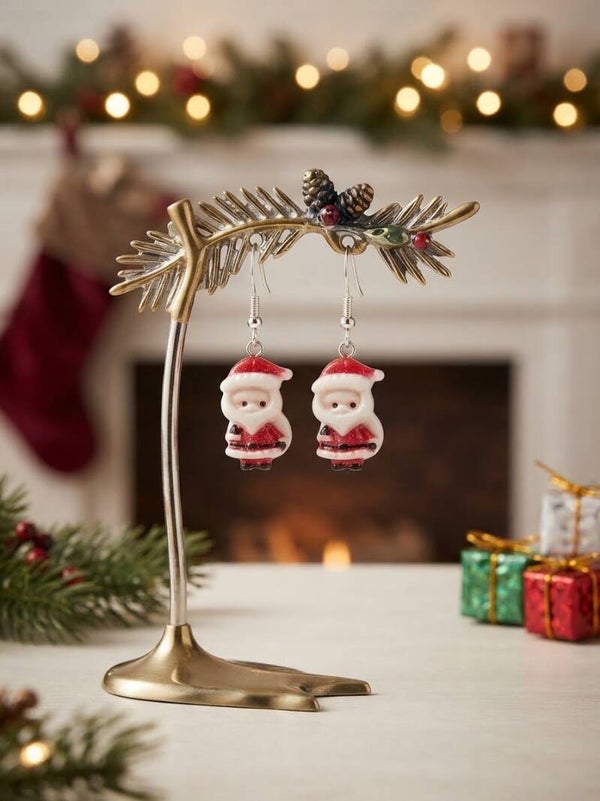 Boucles d'Oreilles Père Noël