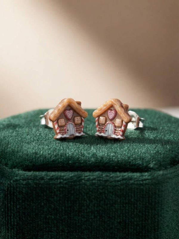 Boucles d'Oreilles Maison de Noël