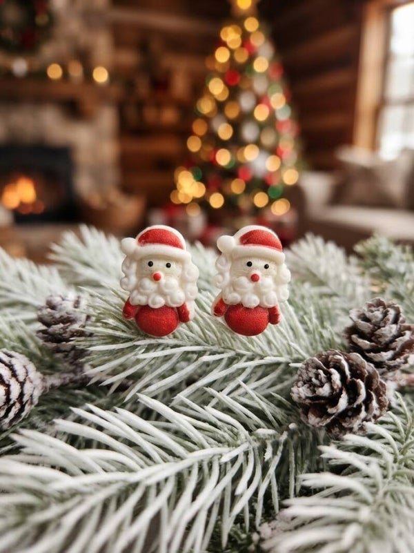 Boucles d'Oreilles Père Noël