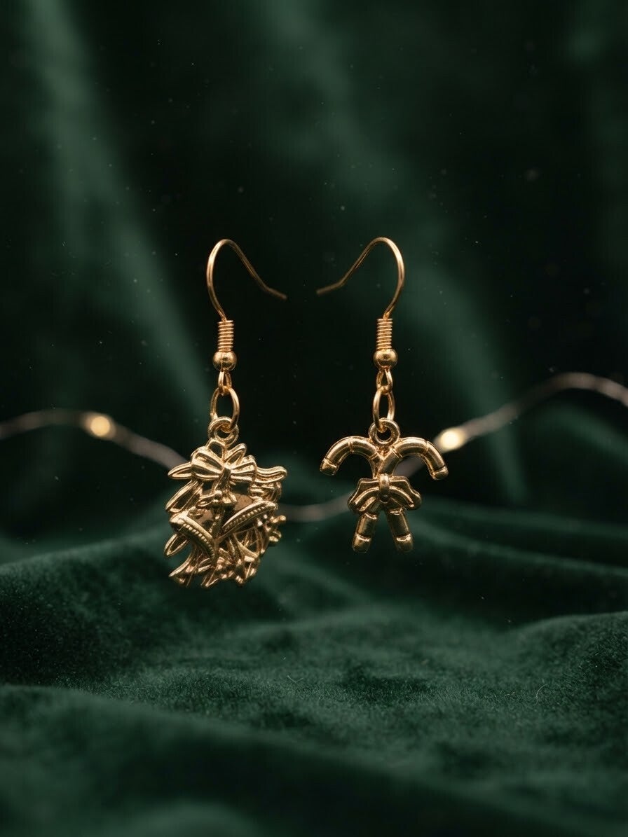 Boucles d'Oreilles Dépareillés Noël