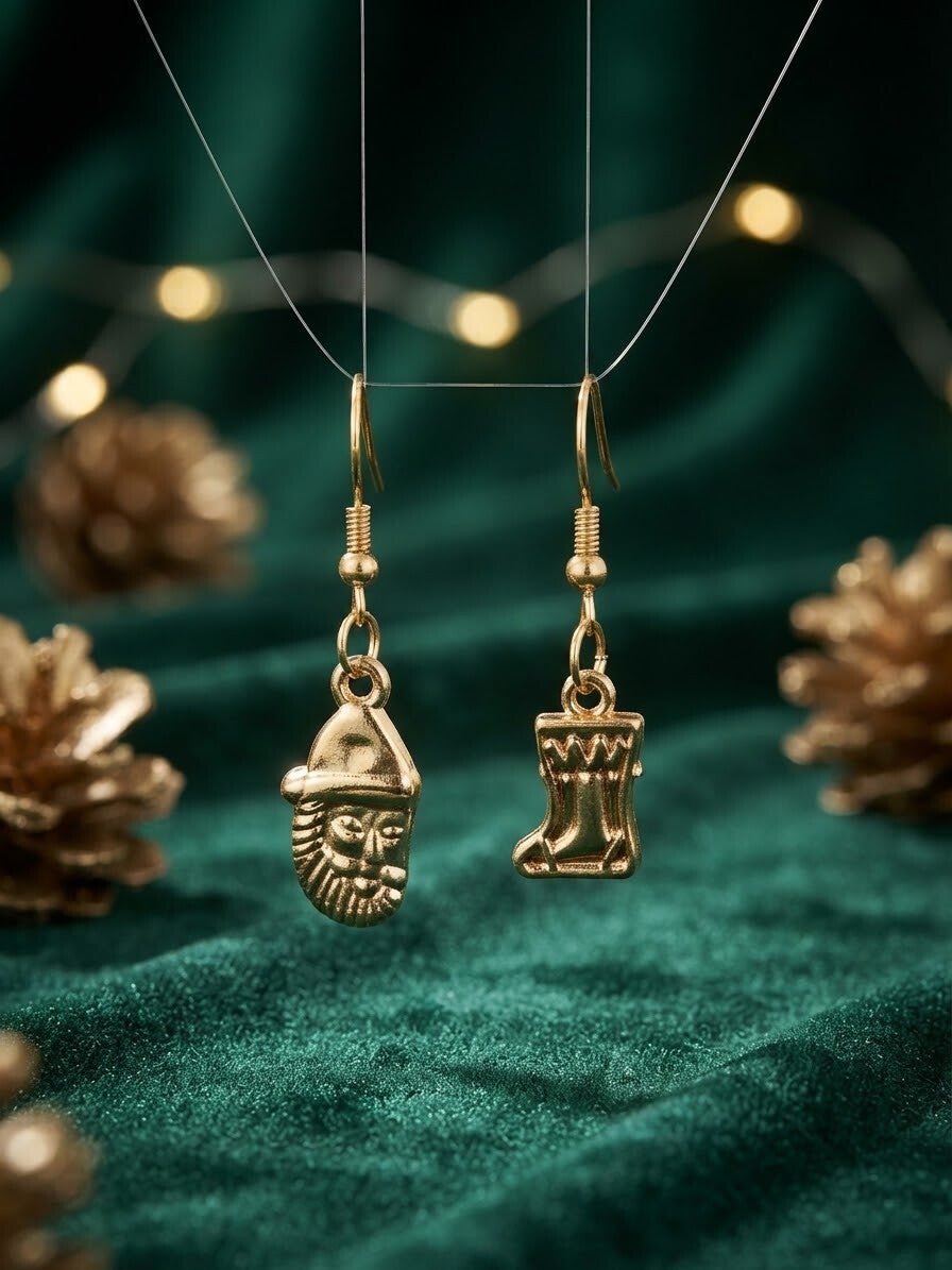 Boucles d'Oreilles Dépareillés Noël