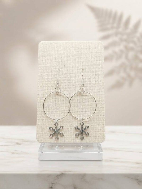 Boucles d'Oreilles Flocons Noël
