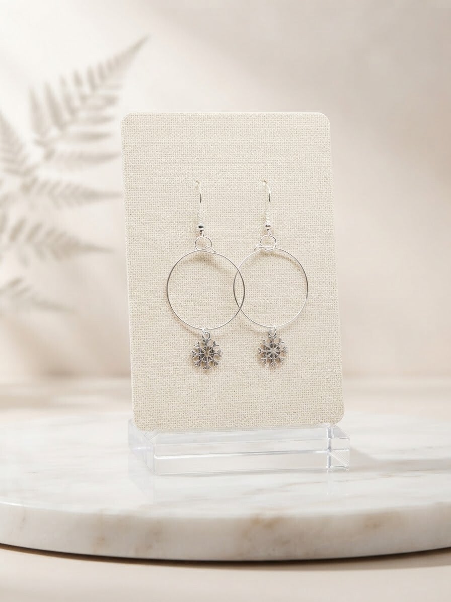 Boucles d'Oreilles Flocons Noël