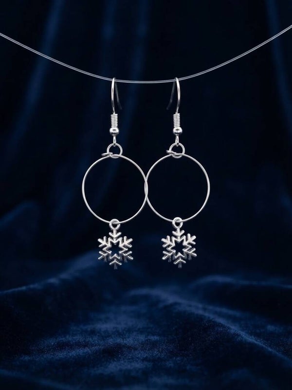 Boucles d'Oreilles Flocons Noël
