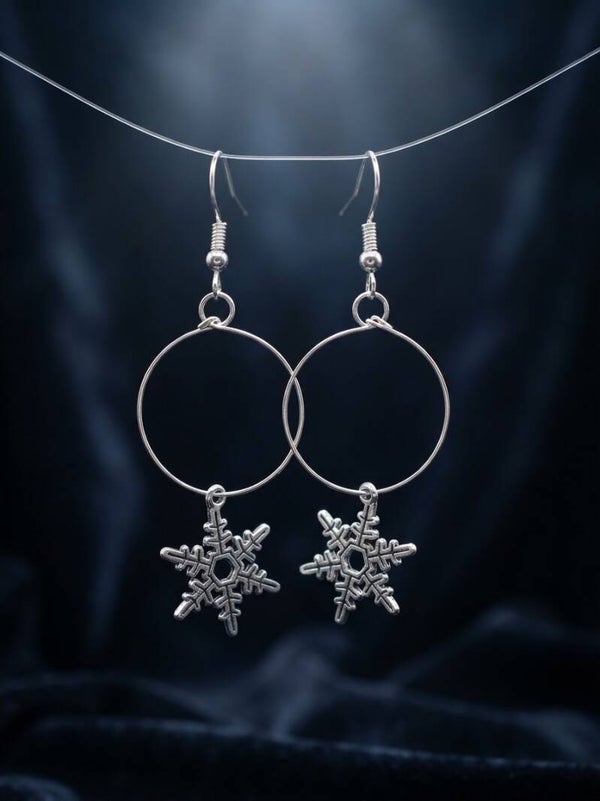 Boucles d'Oreilles Flocons Noël
