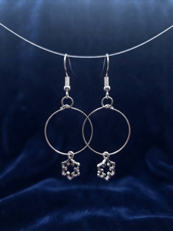 Boucles d'Oreilles Flocons Noël