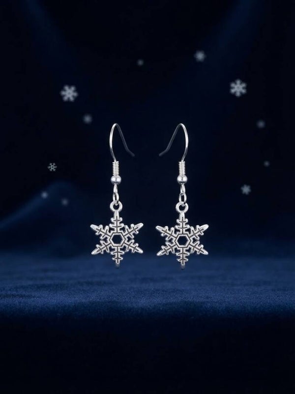 Boucles d'Oreilles Flocons Noël