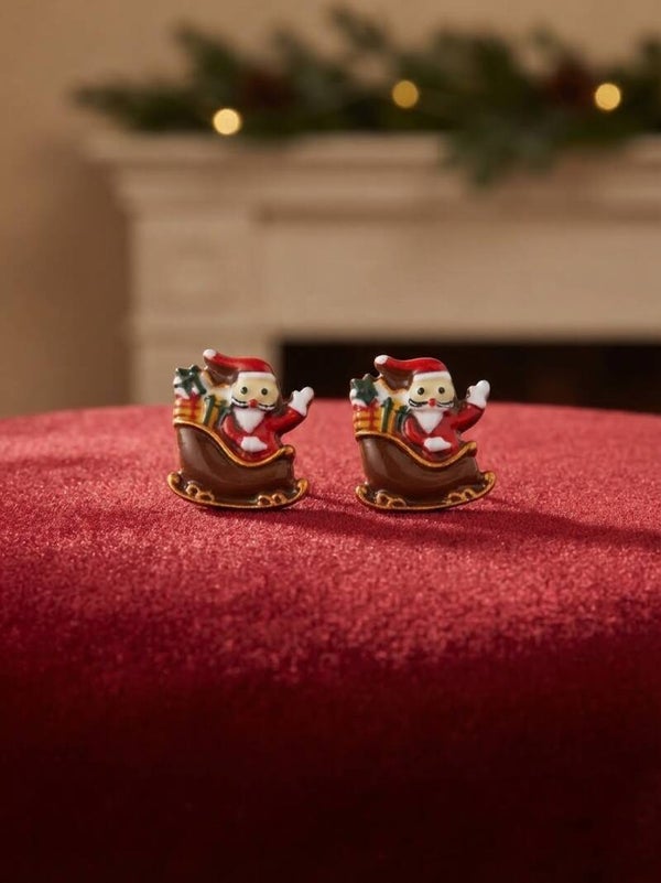 Boucles d'Oreilles Traineau du Père Noël