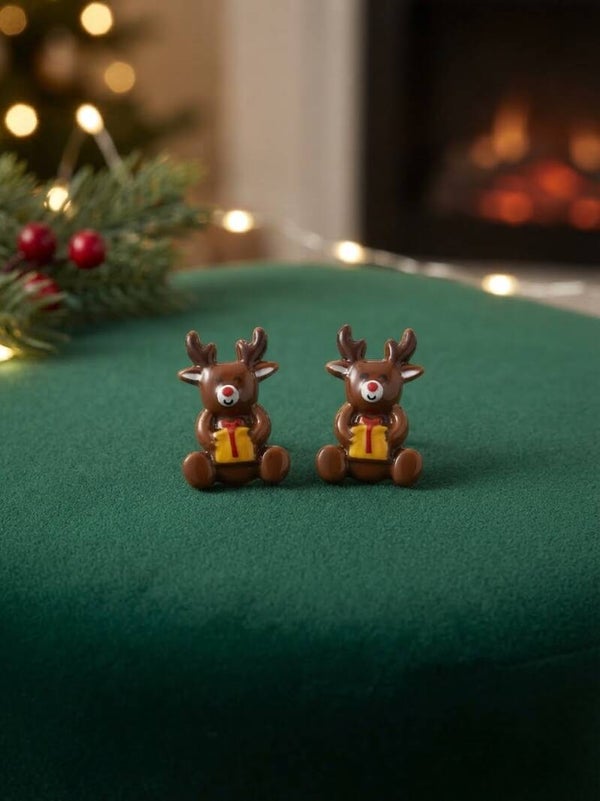 Boucles d'Oreilles Cerf de Noël