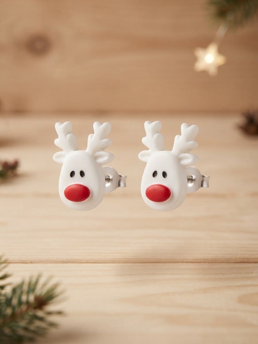 Boucles d'Oreilles Cerf de Noël