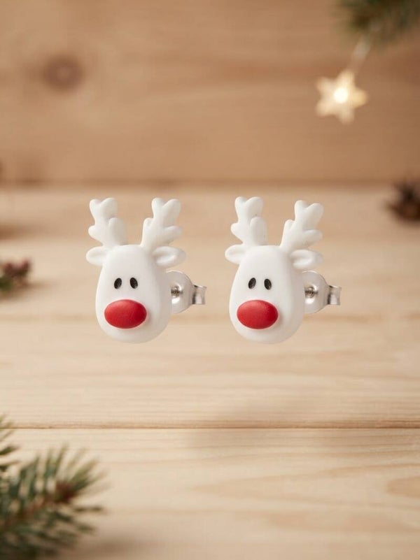 Boucles d'Oreilles Cerf de Noël