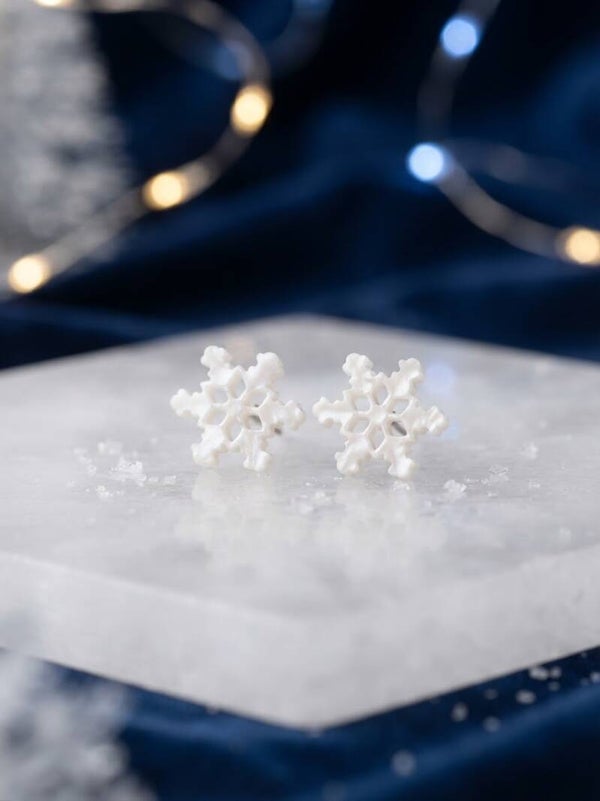 Boucles d'Oreilles Flocons Noël