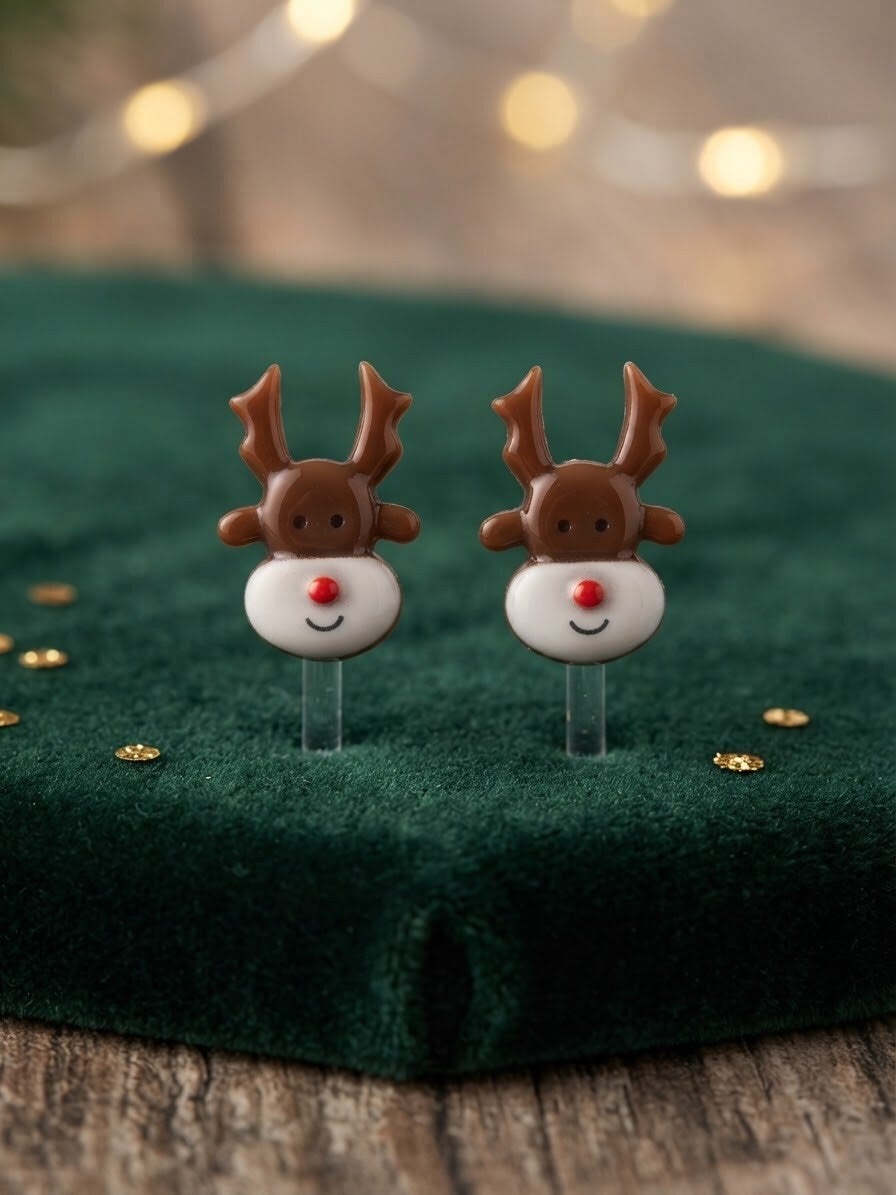 Boucles d'Oreilles Cerf de Noël