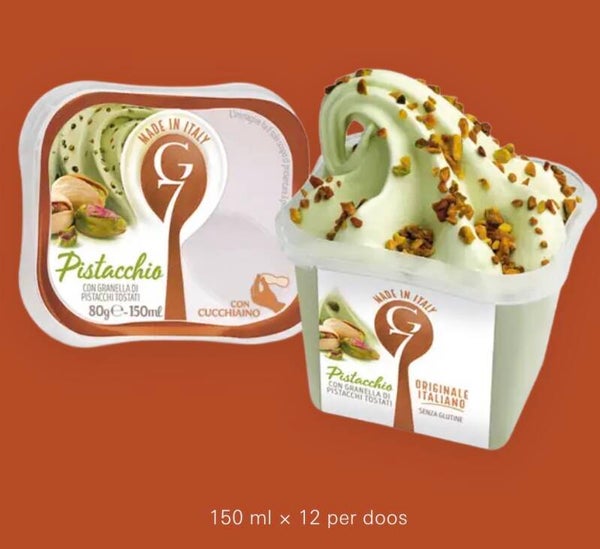 Italiaans schepijs pistachio 12 x 150 ml