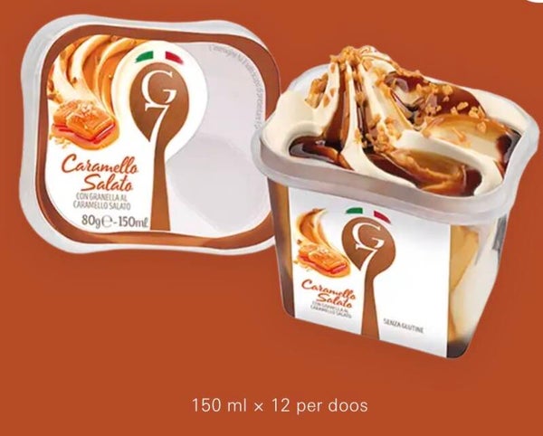 Italiaans ijs caramel 12 x 150 ml