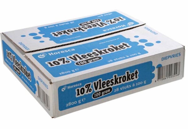 Vleeskroket 10% 28 x 100 gram