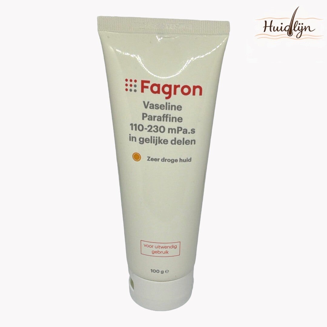 Fagron Vaseline Paraffine 110-230 mPa.s in gelijke delen.
