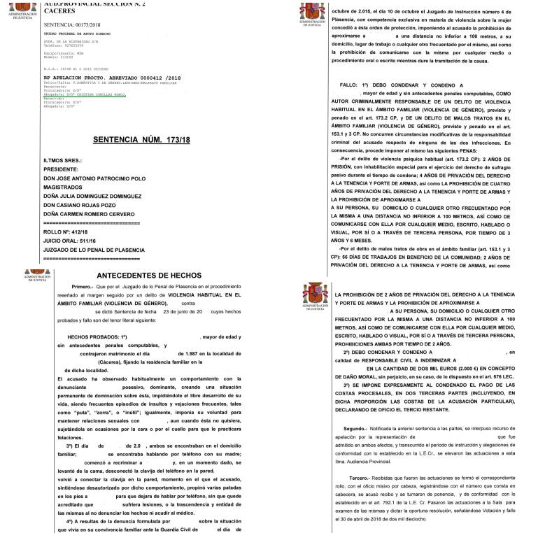 CONDENA VIOLENCIA GENERO