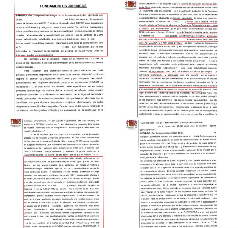 SENTENCIA VIOLENCIA GENERO