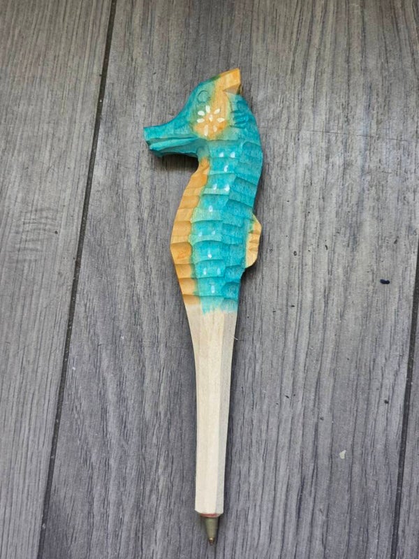 Wooden Sea Horse Ink Pen