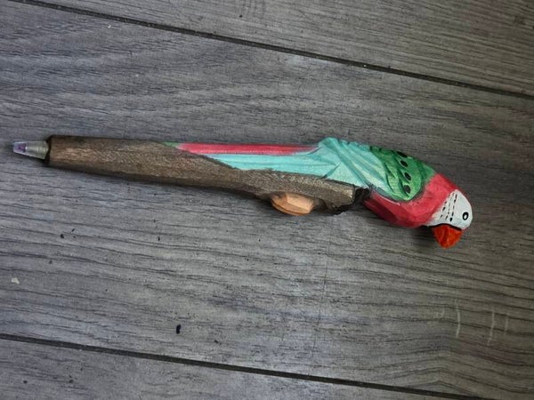 Wooden Parrot Ink Pen