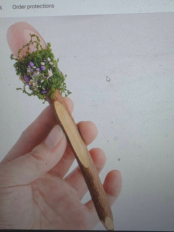Natural forest red crystal wood pen