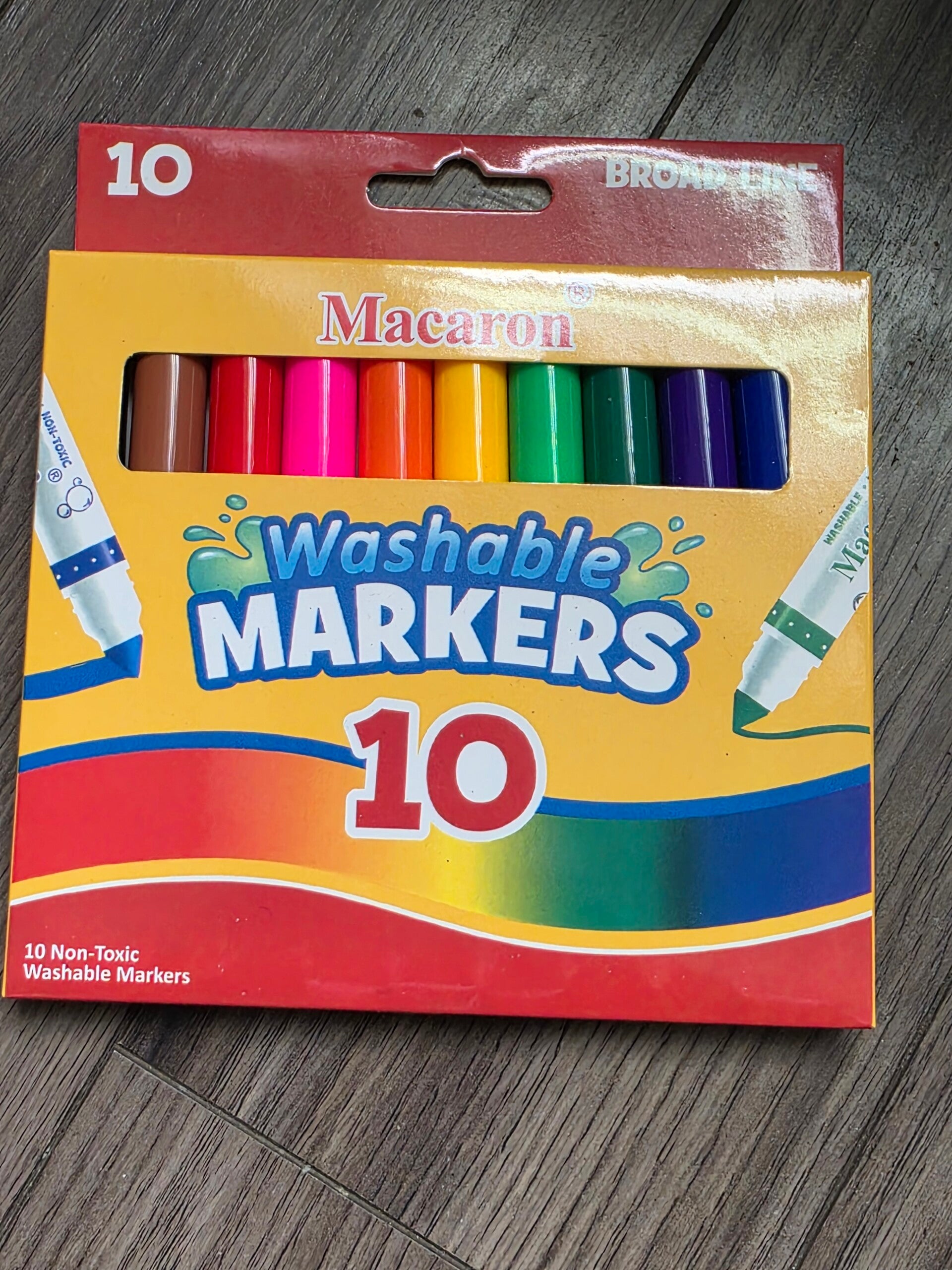 10 colors washable marker set