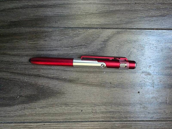 Folding LED lighted ink pen