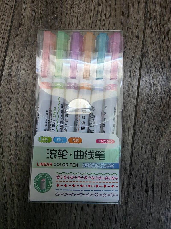6 colors roller marker set